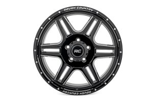 GMC K15/K1500 Suburban Wheel - Rough Country - 92 Series - Gloss Black w/Milled Accents - 4WD - '70-'74
